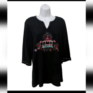 Quacker Factory Wearable Art Top Tee 4th Of July Party Patriotic #2